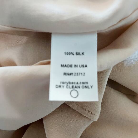 Rory Beca Beige 100% Silk Slip Dress Size M - Picture 10 of 11